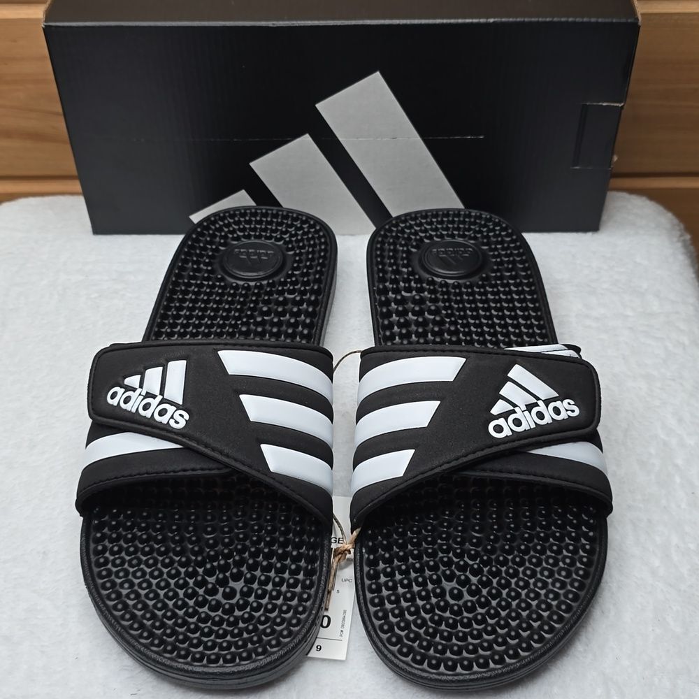 NIB Men's Adidas Adissage Sport Slides Sz M9 / W10 - Picture 2 of 8